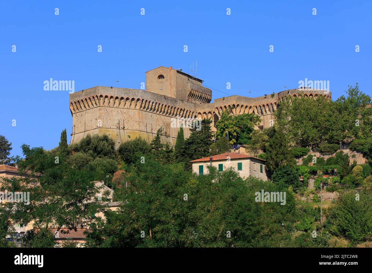 La forteresse des Médicis (1342-1474) à Volterra (province de Pise) en Toscane, en Italie, un bel été Banque D'Images