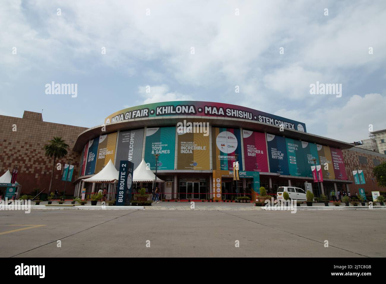 Noida, Uttar Pradesh, Inde, 28 août 2022 - B2B Make in India Toy Exhibition au India Expo Center et à Mart in Greater Noida après Big Boost Banque D'Images