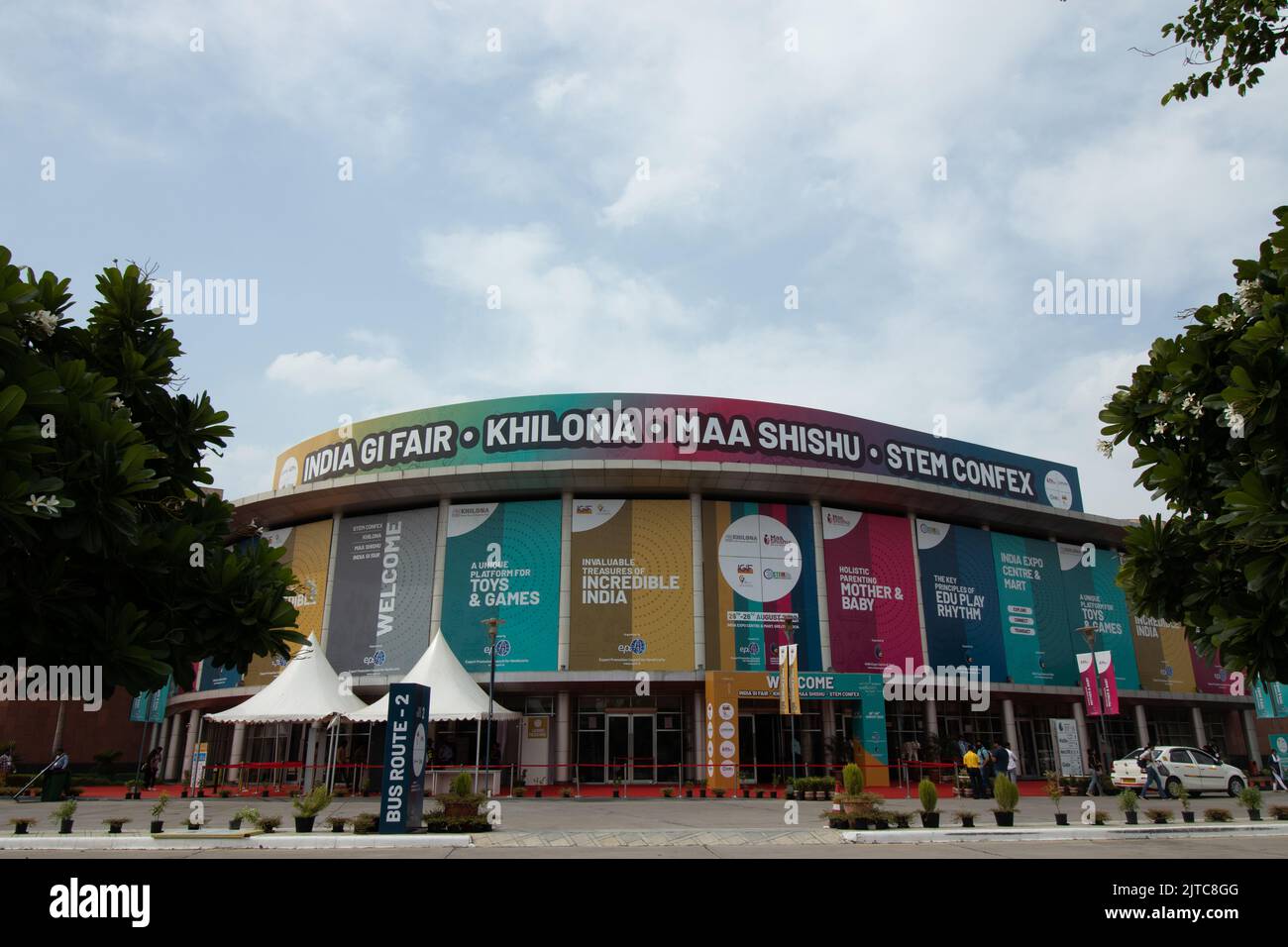 Noida, Uttar Pradesh, Inde, 28 août 2022 - B2B Make in India Toy Exhibition au India Expo Center et à Mart in Greater Noida après Big Boost Banque D'Images