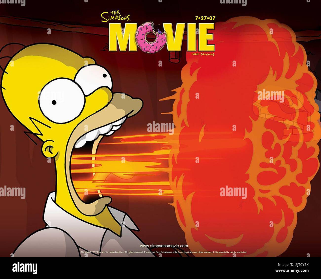 HOMER SIMPSON, Les Simpson - Le film, 2007 Banque D'Images