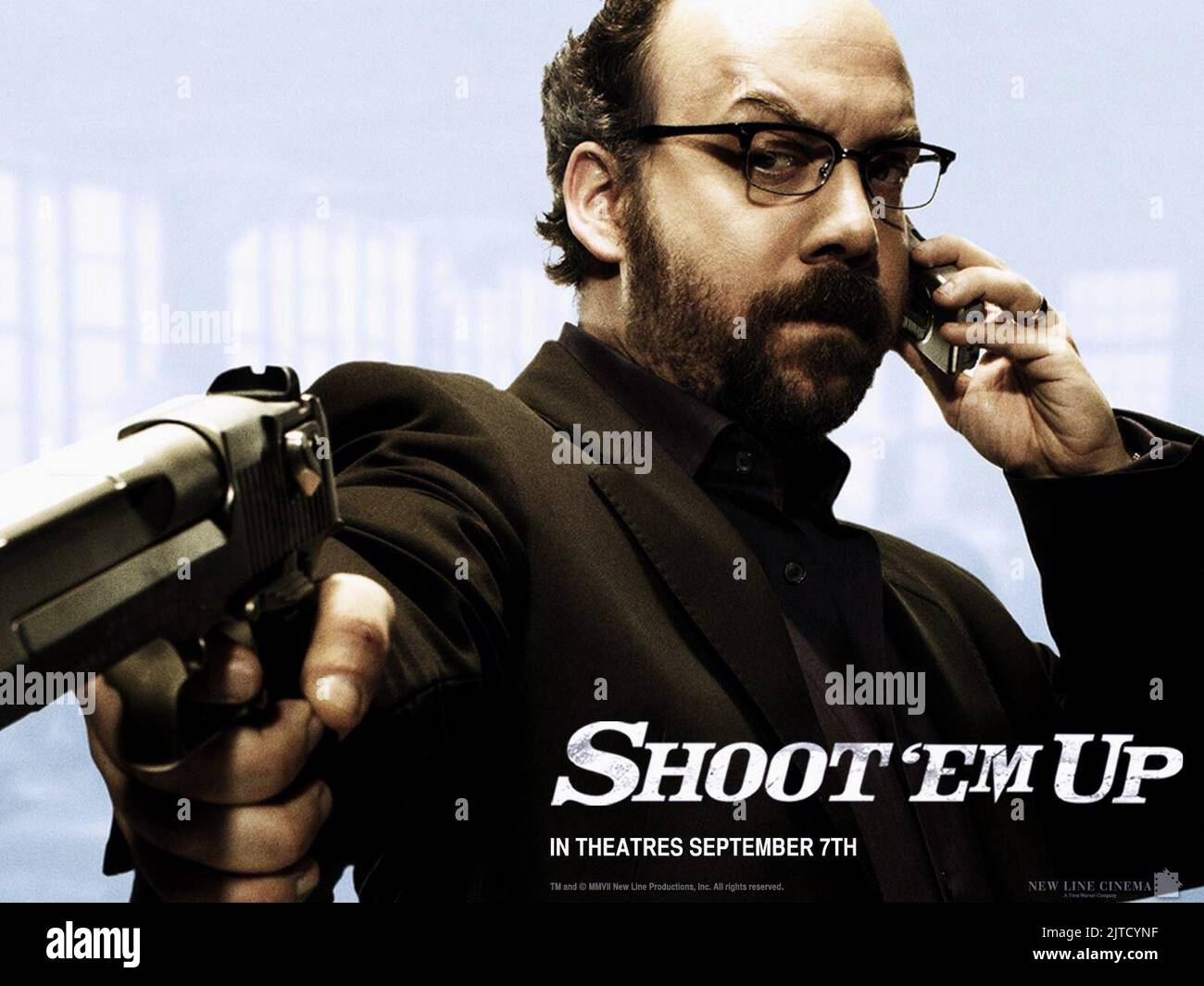 AFFICHE PAUL GIAMATTI, SHOOT 'EM UP, 2007 Banque D'Images