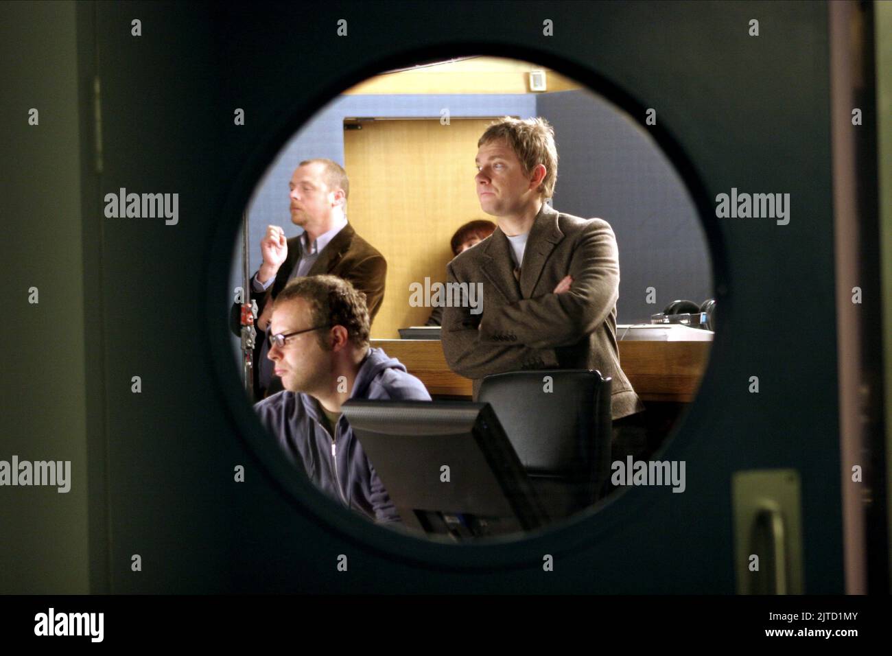 SIMON PEGG, MARTIN FREEMAN, LA BONNE NUIT, 2007 Banque D'Images