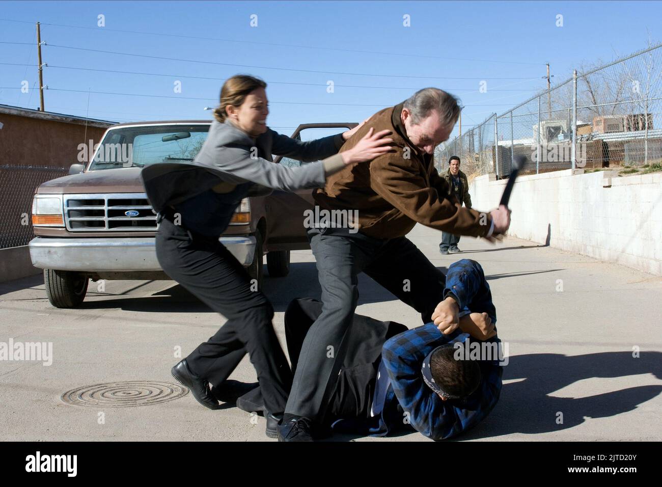 CHARLIZE THERON, Tommy Lee Jones, DANS LA VALLÉE D'ÉLA, 2007 Banque D'Images