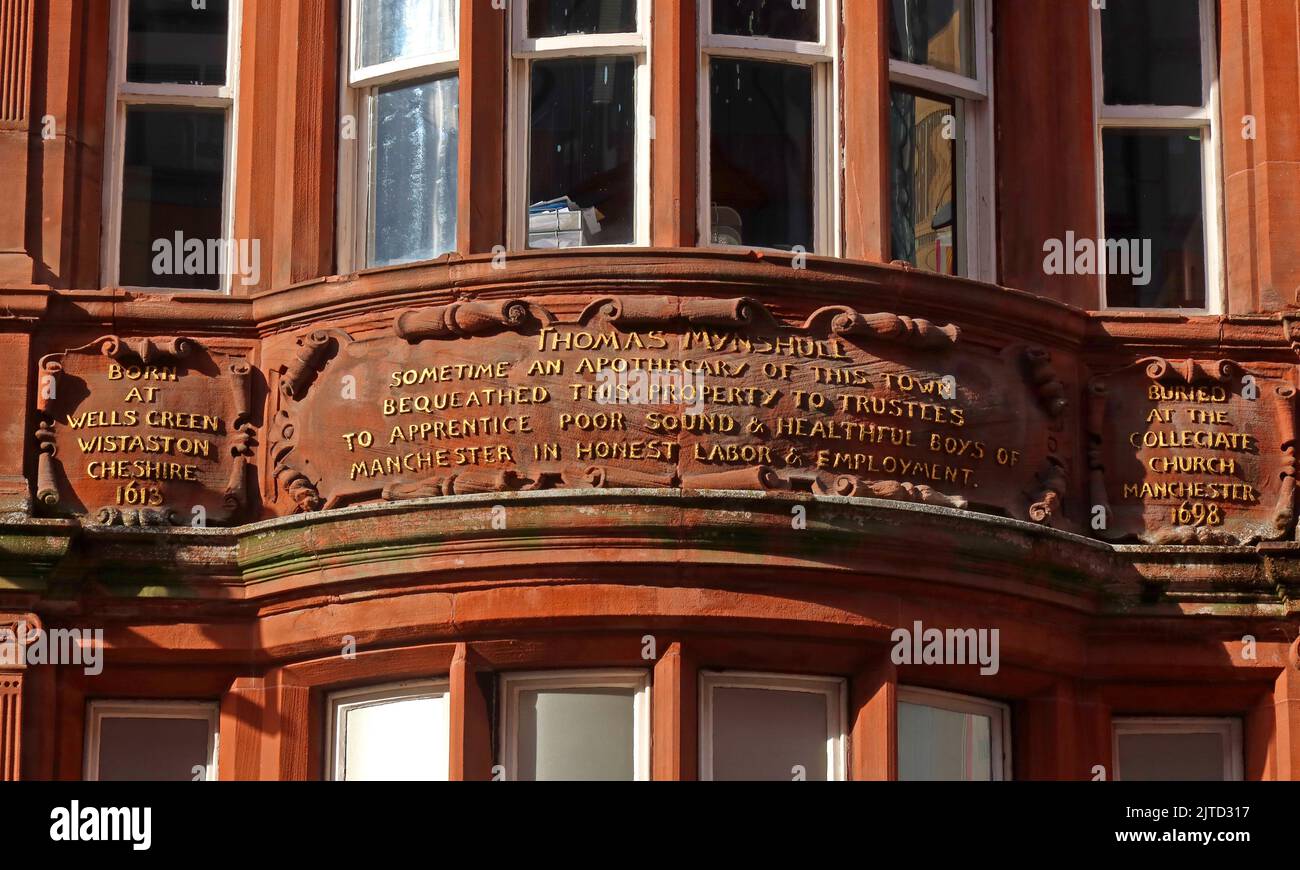 Minshulls House 1689 reconstruit en 1890, Cateaton Street, Manchester, Angleterre, Royaume-Uni, M3 1SQ Banque D'Images