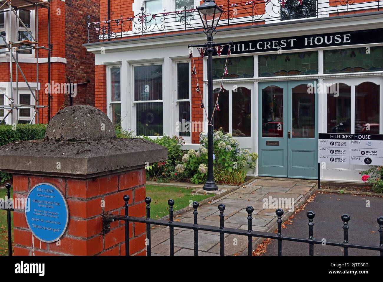 Hillcrest, résidence 1917-1924 de George Formby, London Road, Stockton Heath, Warrington, Cheshire, ANGLETERRE, ROYAUME-UNI, WA4 6LG Banque D'Images