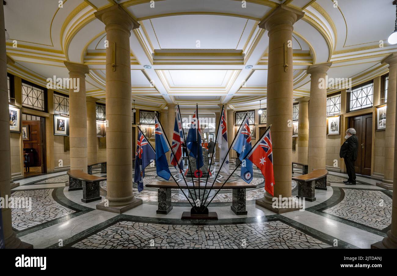 Brisbane, Queensland, Australie - intérieur historique du Masonic Memorial Center Banque D'Images