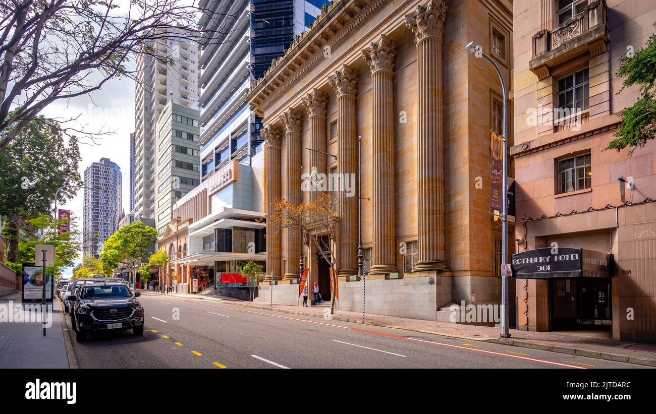 Brisbane, Queensland, Australie - bâtiment du Masonic Memorial Center Banque D'Images