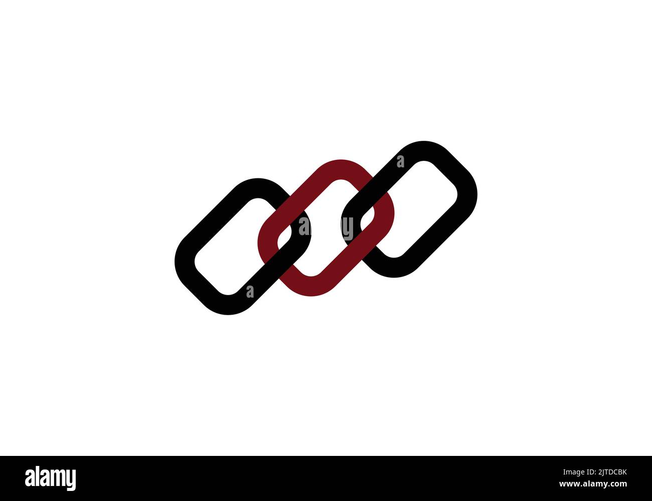 Modèle de conception de logo Chain Link Hyperlink Illustration de Vecteur