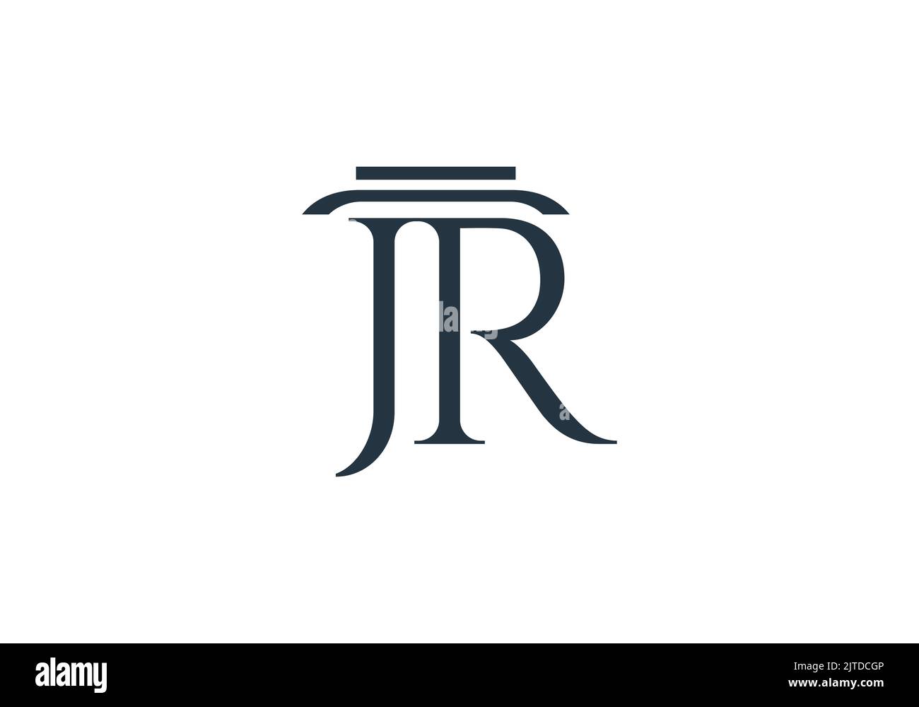 Jr cabinet juridique initiale Monogram lettre jr logo Design Vector Template j r lettre minimale logo Design Illustration de Vecteur
