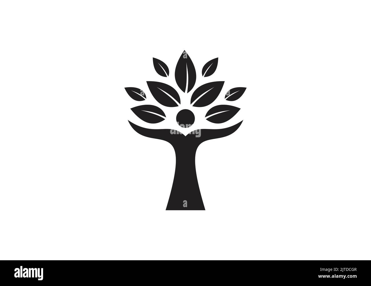 I forme du logo de l'arbre de plante pour Multiuse I lettre initiale du monogramme Illustration de Vecteur