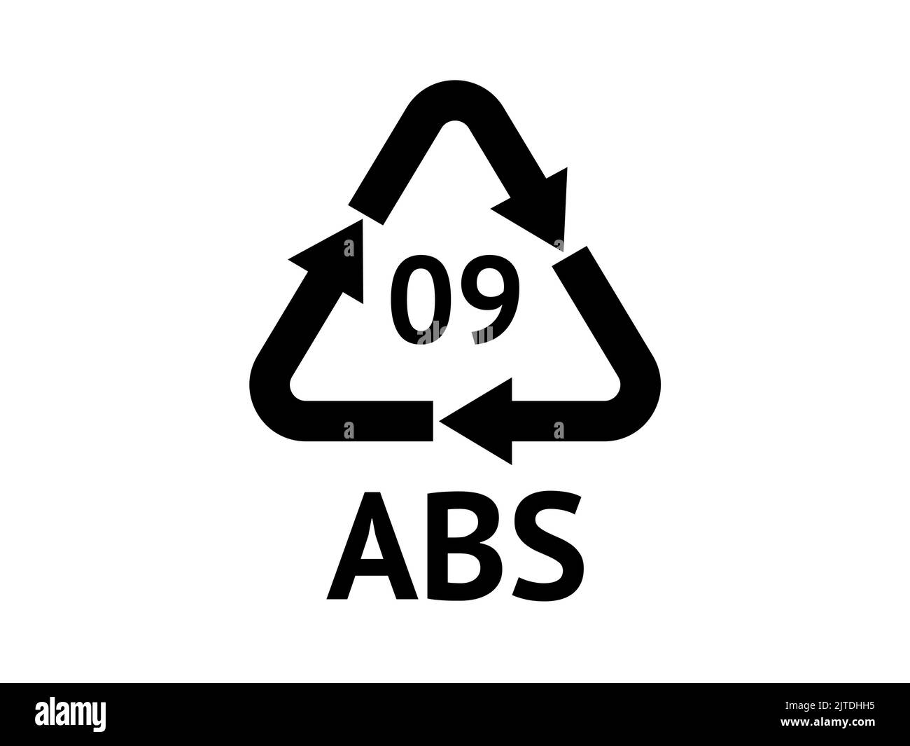 Codes de recyclage de plastique. Symbole