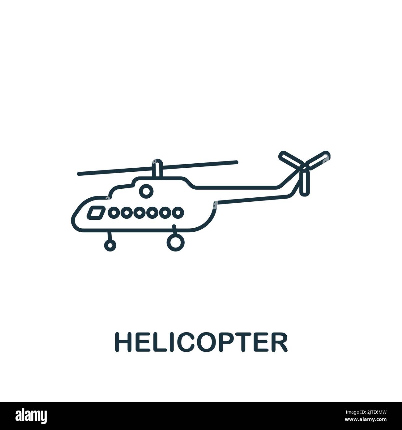 Icône hélicoptère. Icône Line simple Line Weapon pour modèles, web design et infographies Illustration de Vecteur