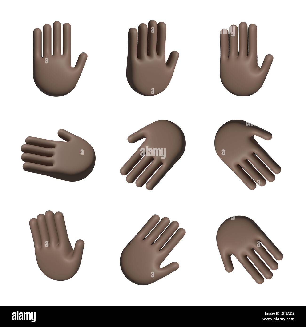 Rendu peau foncée mains 3D Banque D'Images