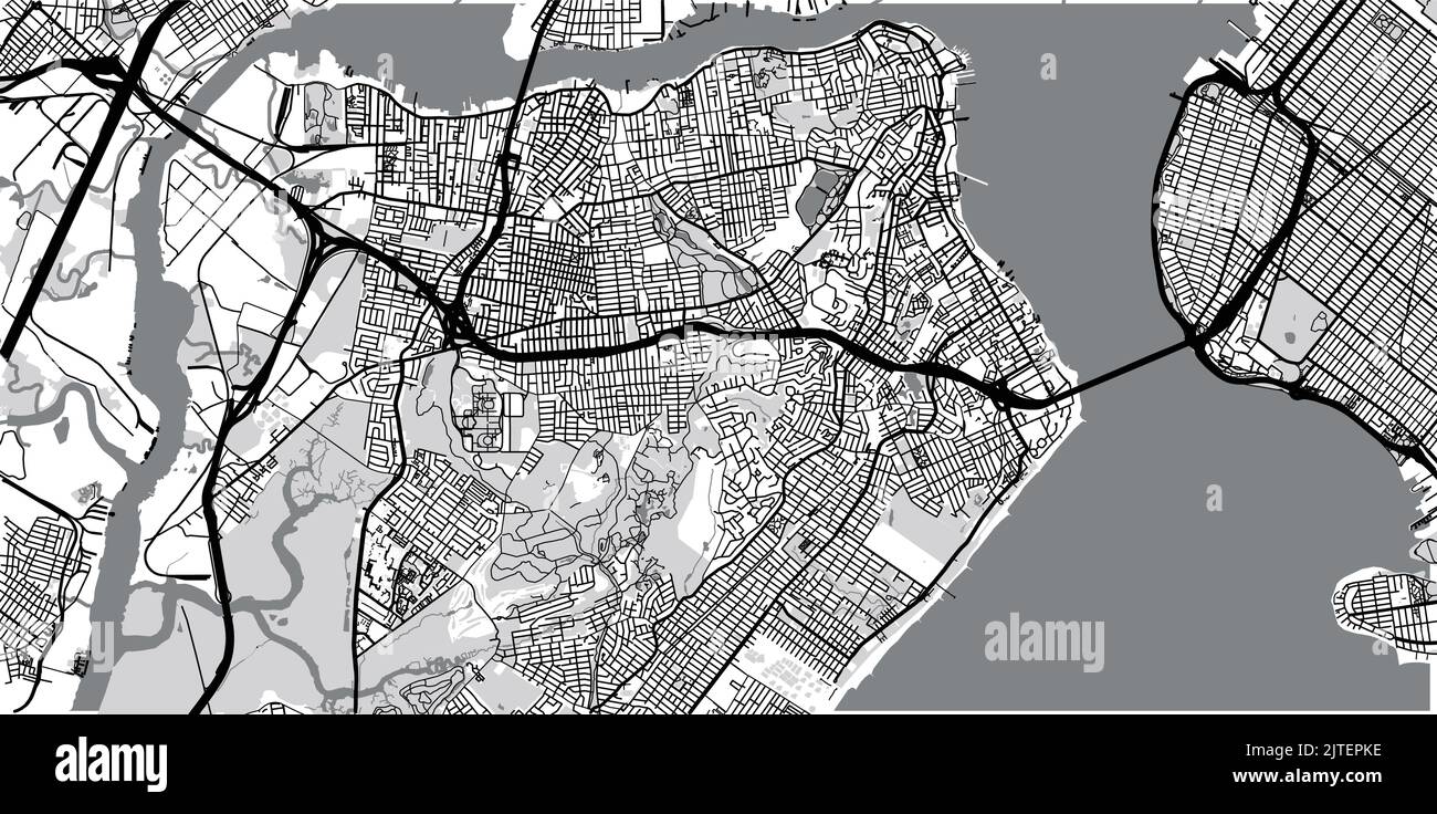 Carte de la ville à vecteur urbain de Staten Island, New York , États-Unis d'Amérique Illustration de Vecteur
