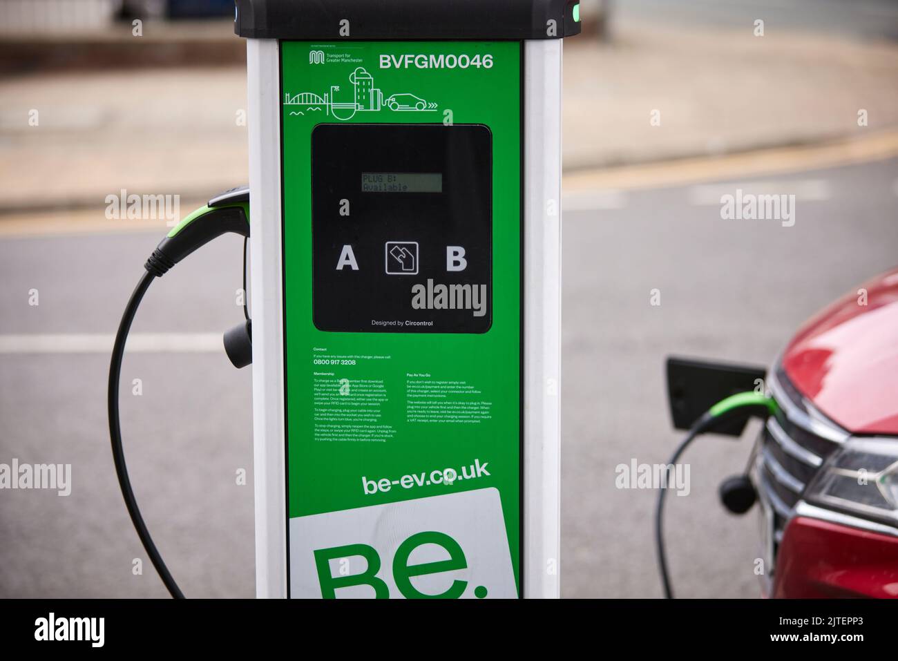 BE.EV parking public Bay Street ev point de charge à Salford GTR Manchester Banque D'Images