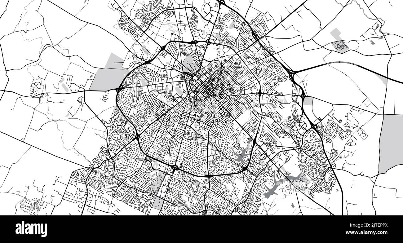 Carte de la ville à vecteur urbain de Lexington, Kentucky , États-Unis d'Amérique Illustration de Vecteur