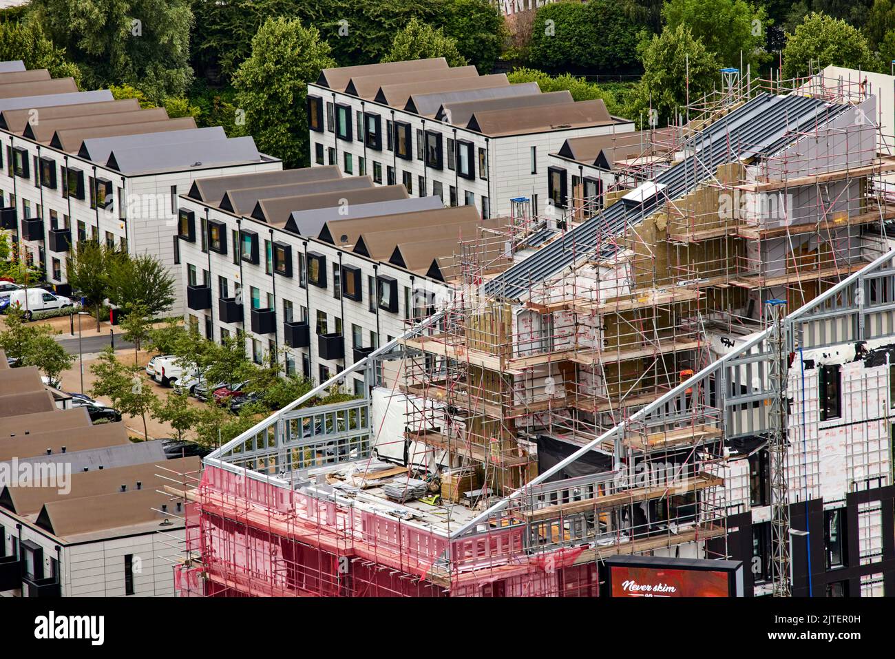Urban Splash House - Irwell Riverside à Salford avec les appartements Uptown Riverside Salford en construction Banque D'Images