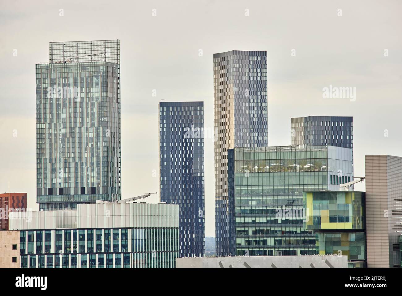 Gratte-ciel de la tour de Beethoam, vue sur le Grand Manchester Banque D'Images