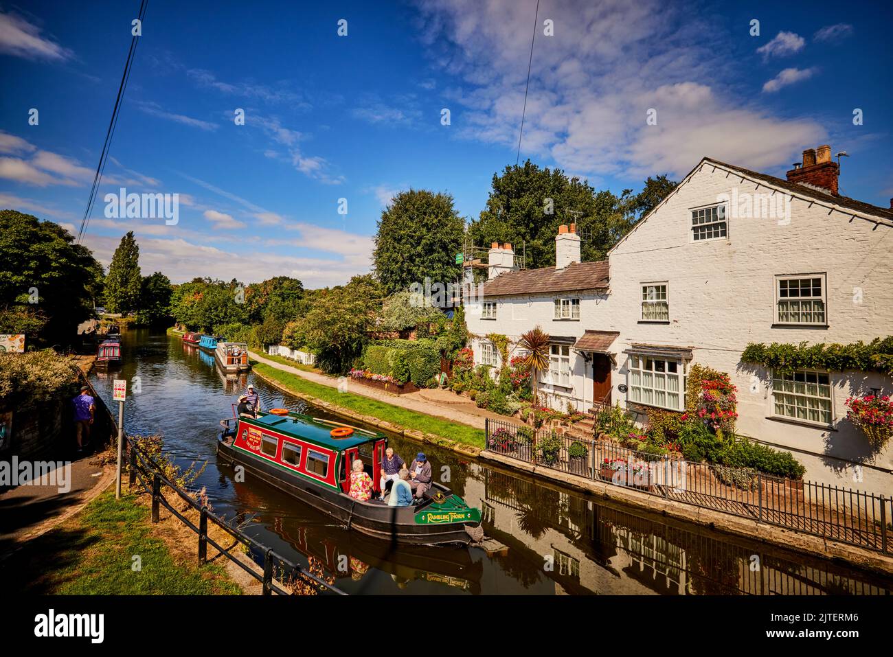 Lymm, Cheshire, The Bridgewater Canal, Sooty Show présentateur Matthew Corbett, l’ancienne maison de Bridgewater House Banque D'Images