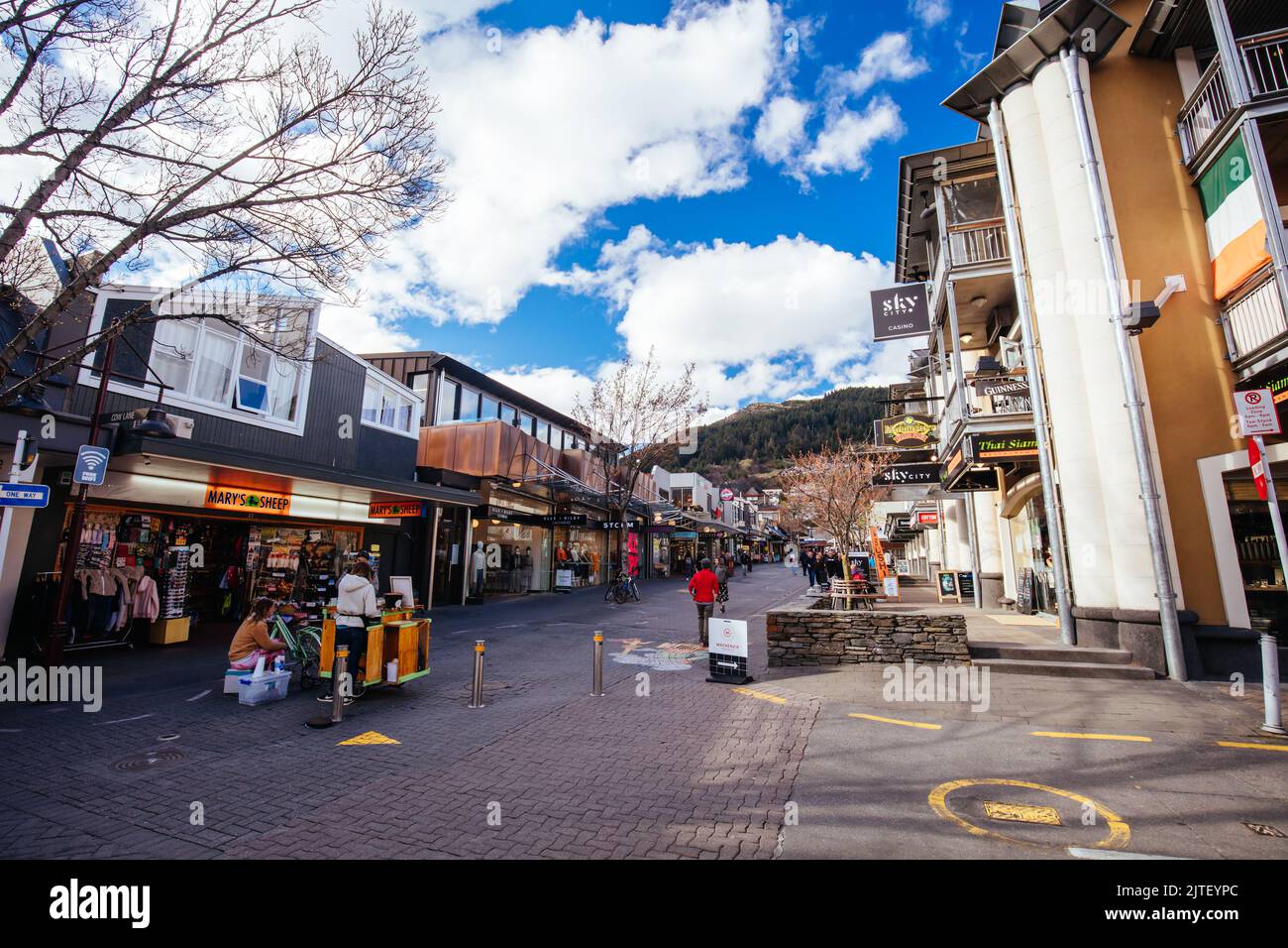 Centre-ville de Queenstown en Nouvelle-Zélande Banque D'Images