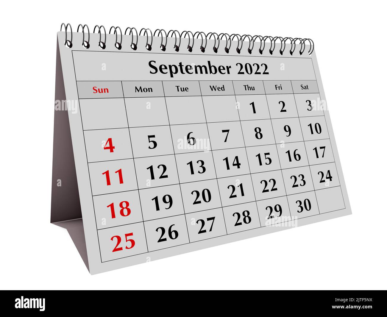Calendrier planning octobre 2021 - septembre 2022, illustrations à