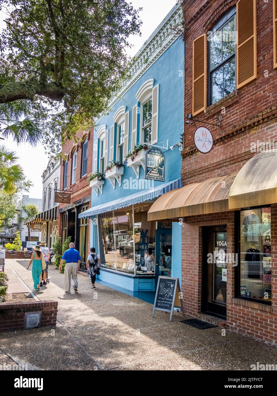 Center Street dans le village de Fernandina Beach sur Amelia Island Florida USA Banque D'Images