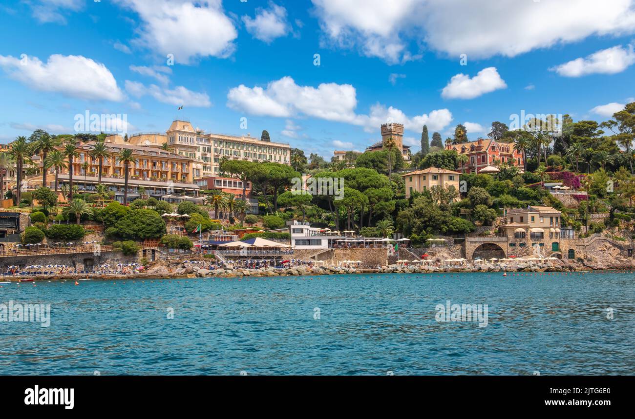Côte de Santa Margherita Ligure, Italie. Banque D'Images