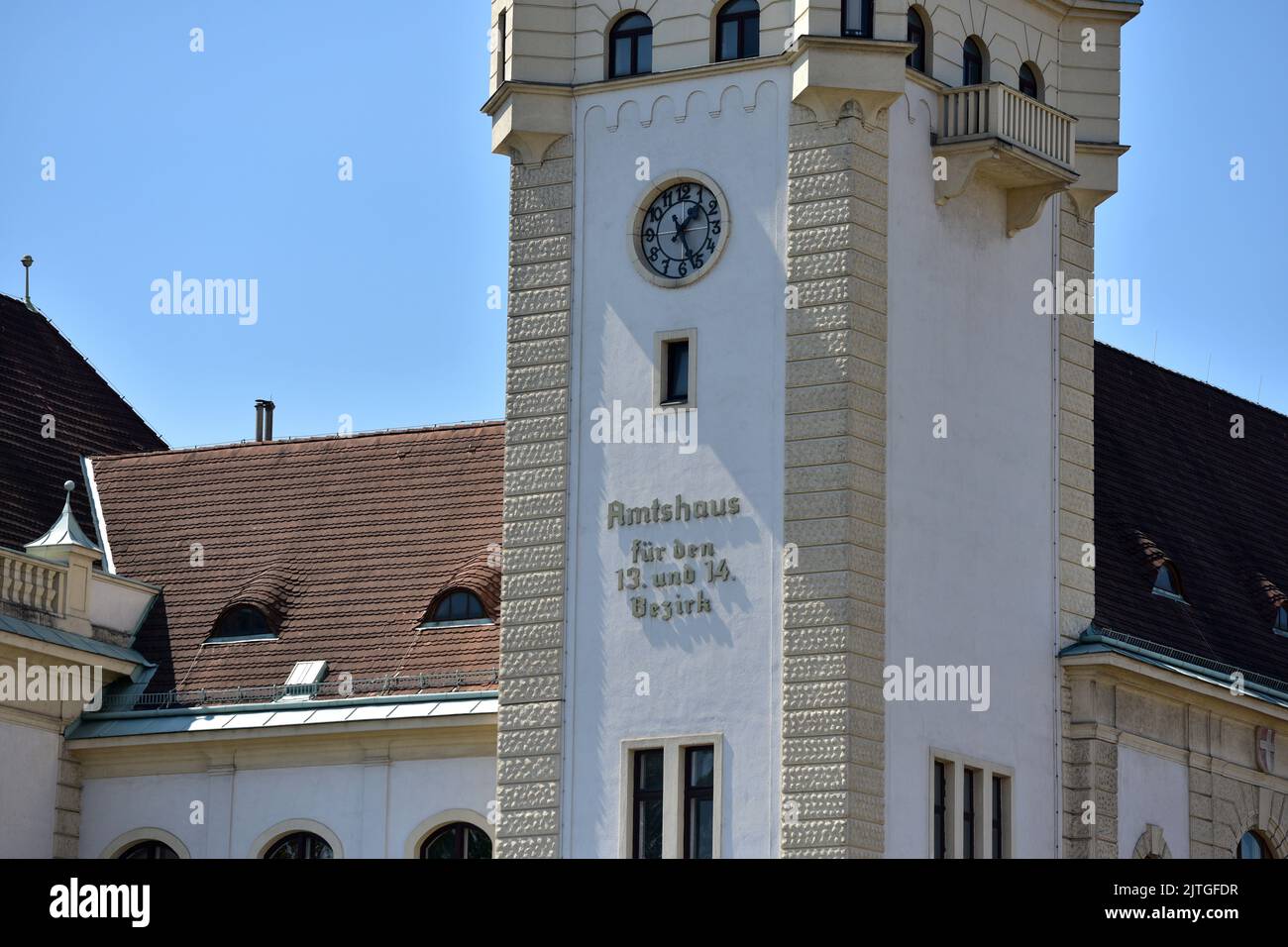 Le célèbre bâtiment administratif du quartier de Vienne en 13th, à Favoriten Banque D'Images