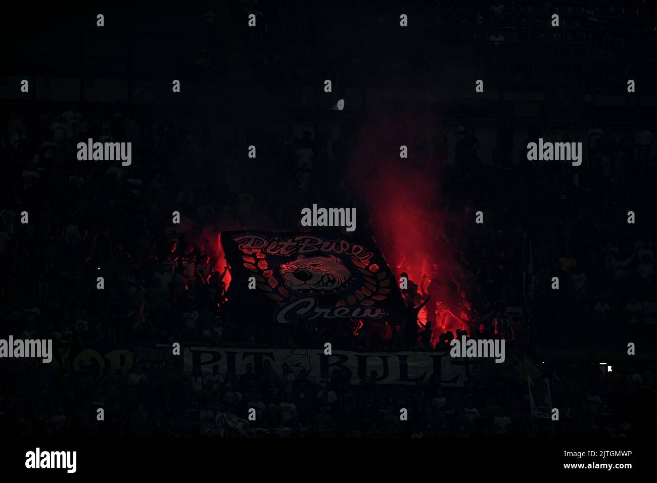 Inter Supporters pendant la série italienne Un match de football FC Internazionale contre Cremonese au stade San Siro à Milan, Italie le 30/08/22 Banque D'Images