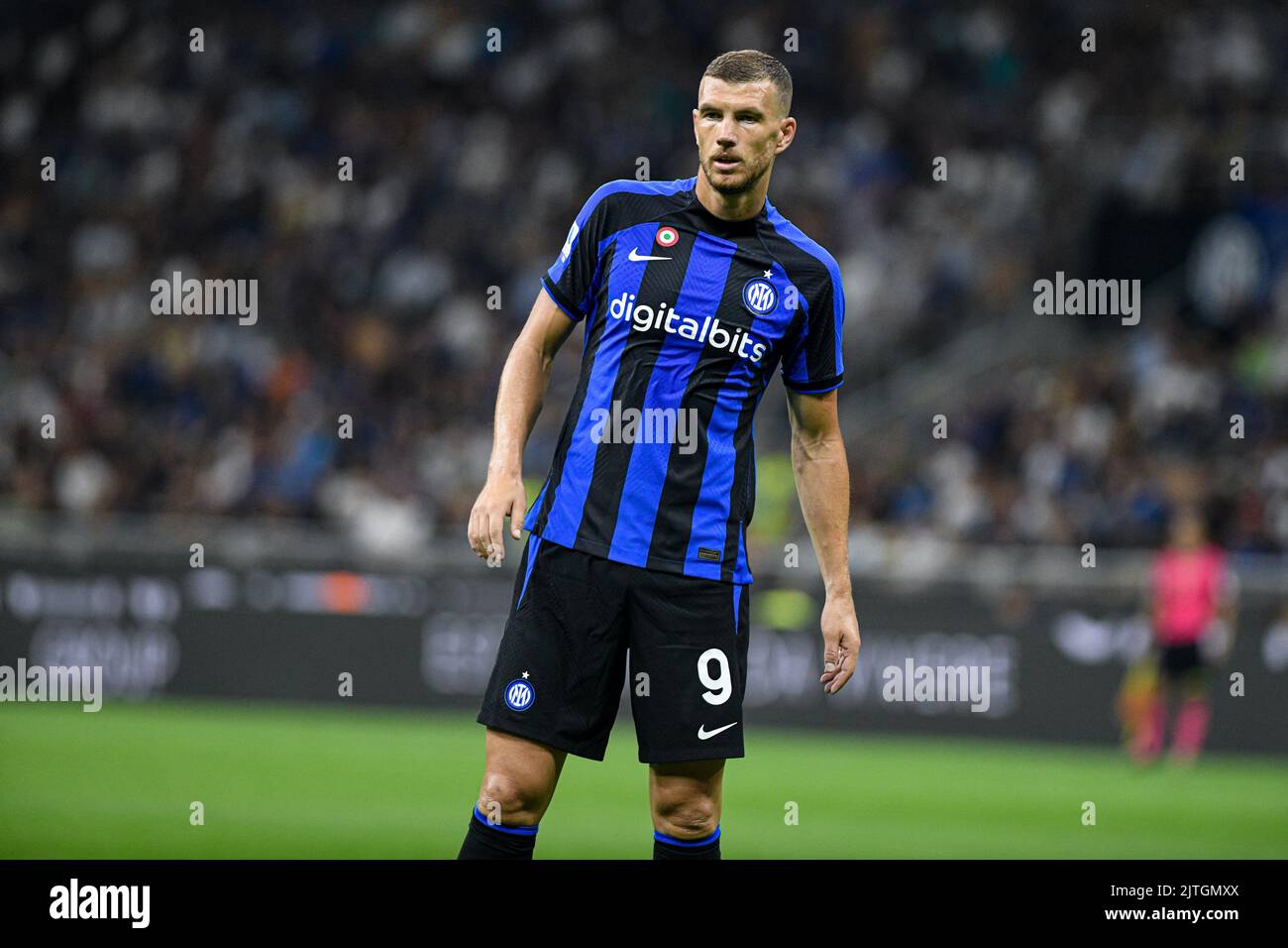 Edin Dzeko du FC Internazionale lors de la série italienne Un match de football FC Internazionale vs Cremonese au stade San Siro de Milan, Italie, le 30/08/22 Banque D'Images