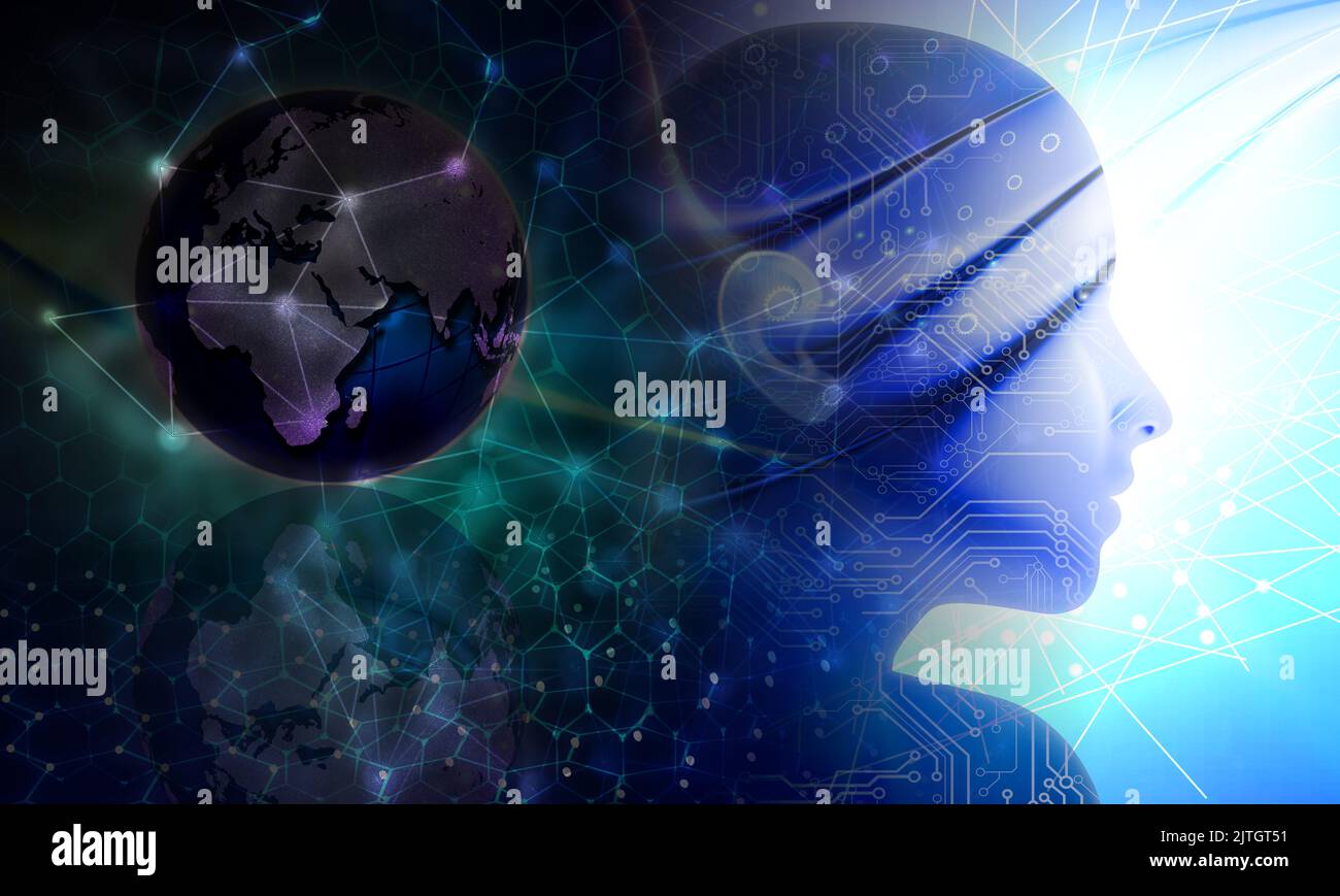 Une illustration du concept abstrait de la technologie Banque D'Images