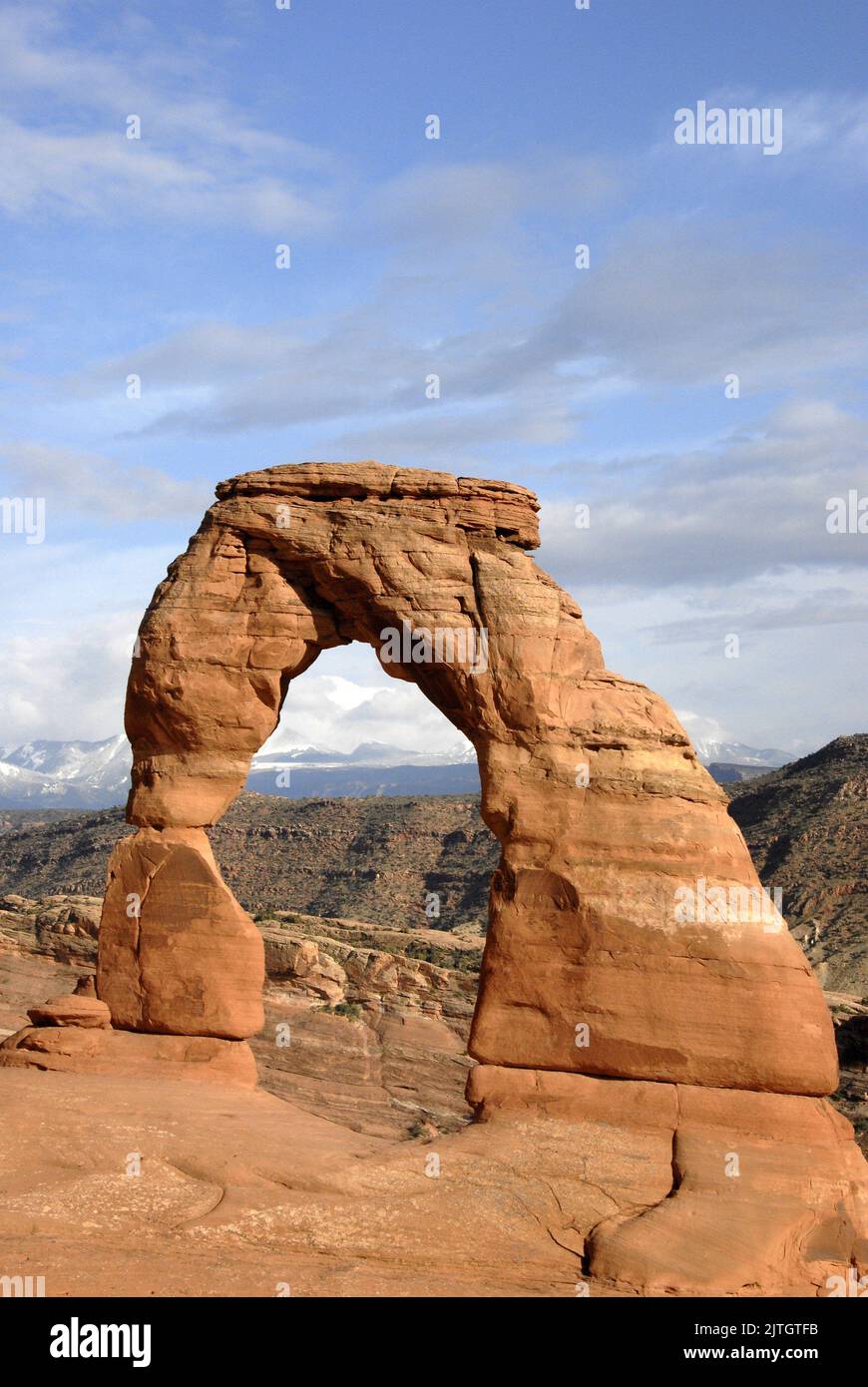 Emblématique Delicate Arch dans le parc national d'Arches dans l'Utah Banque D'Images