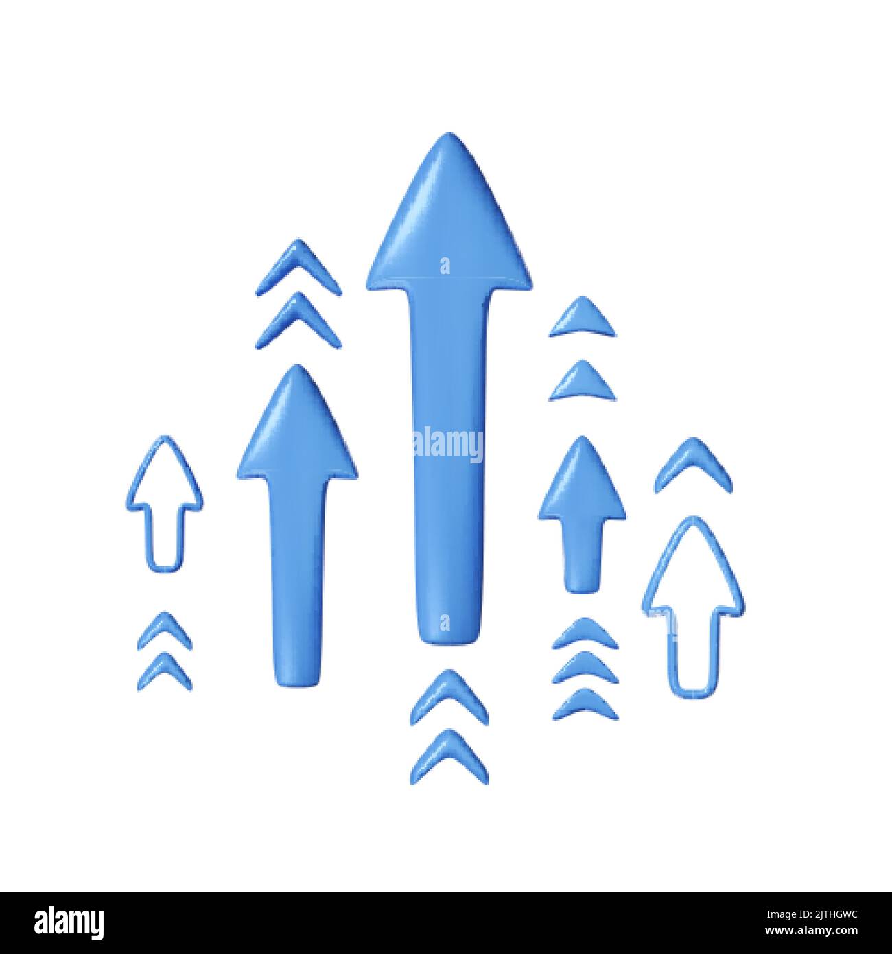 Ensemble de 3D flèches vers le haut. 3D Collection formes de flèche. Illustration vectorielle isolée sur fond blanc Illustration de Vecteur