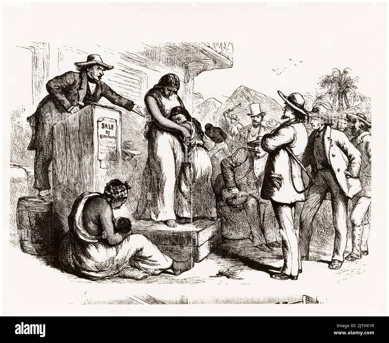 slavery slave market in the United States of America collection cards