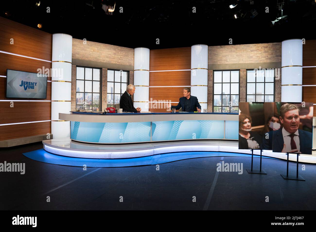 Le leader travailliste Sir Keir Starmer lors de son apparition sur Jeremy Vine le 5, enregistré dans les studios ITN du centre de Londres. Date de la photo: Mercredi 31 août 2022. Banque D'Images