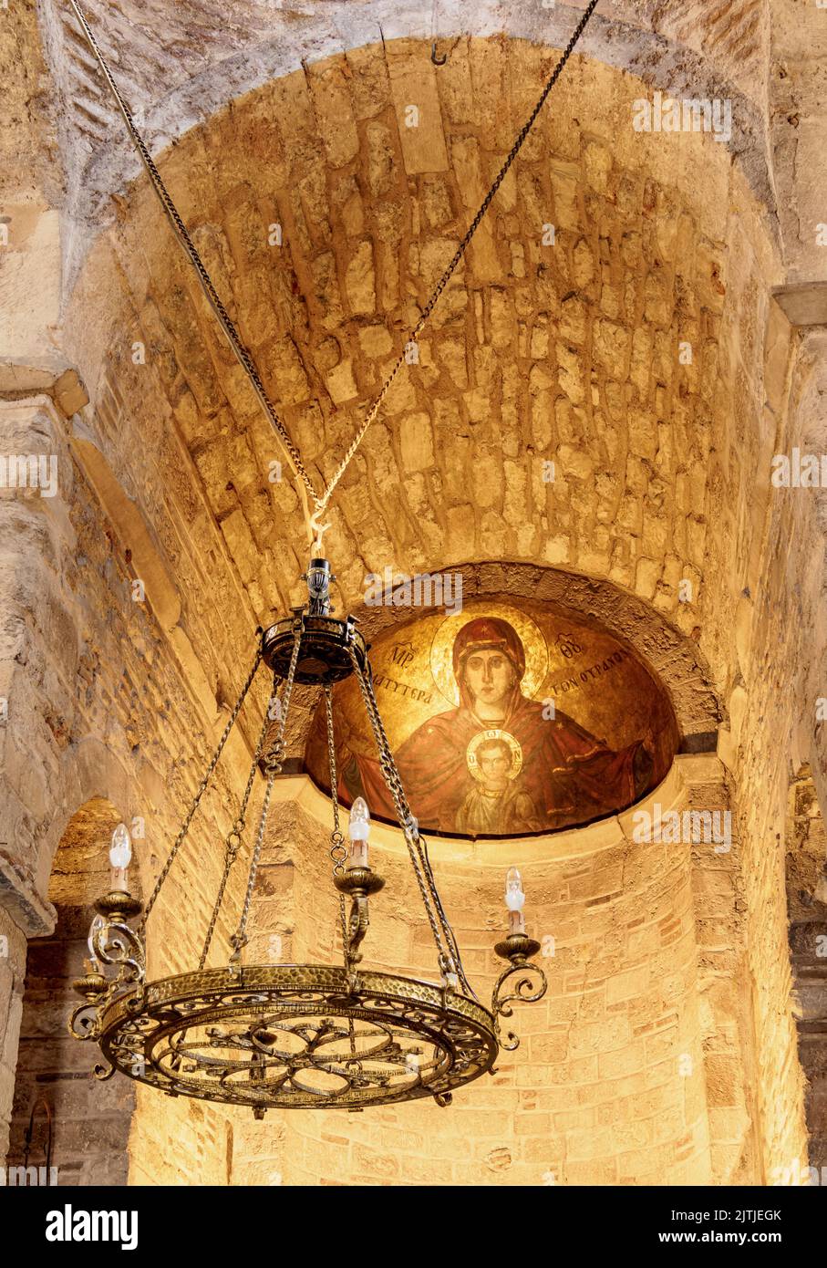 Église Saint-Eleutherios, intérieur, place Mitropoleos, Athènes, Attique, Grèce Banque D'Images