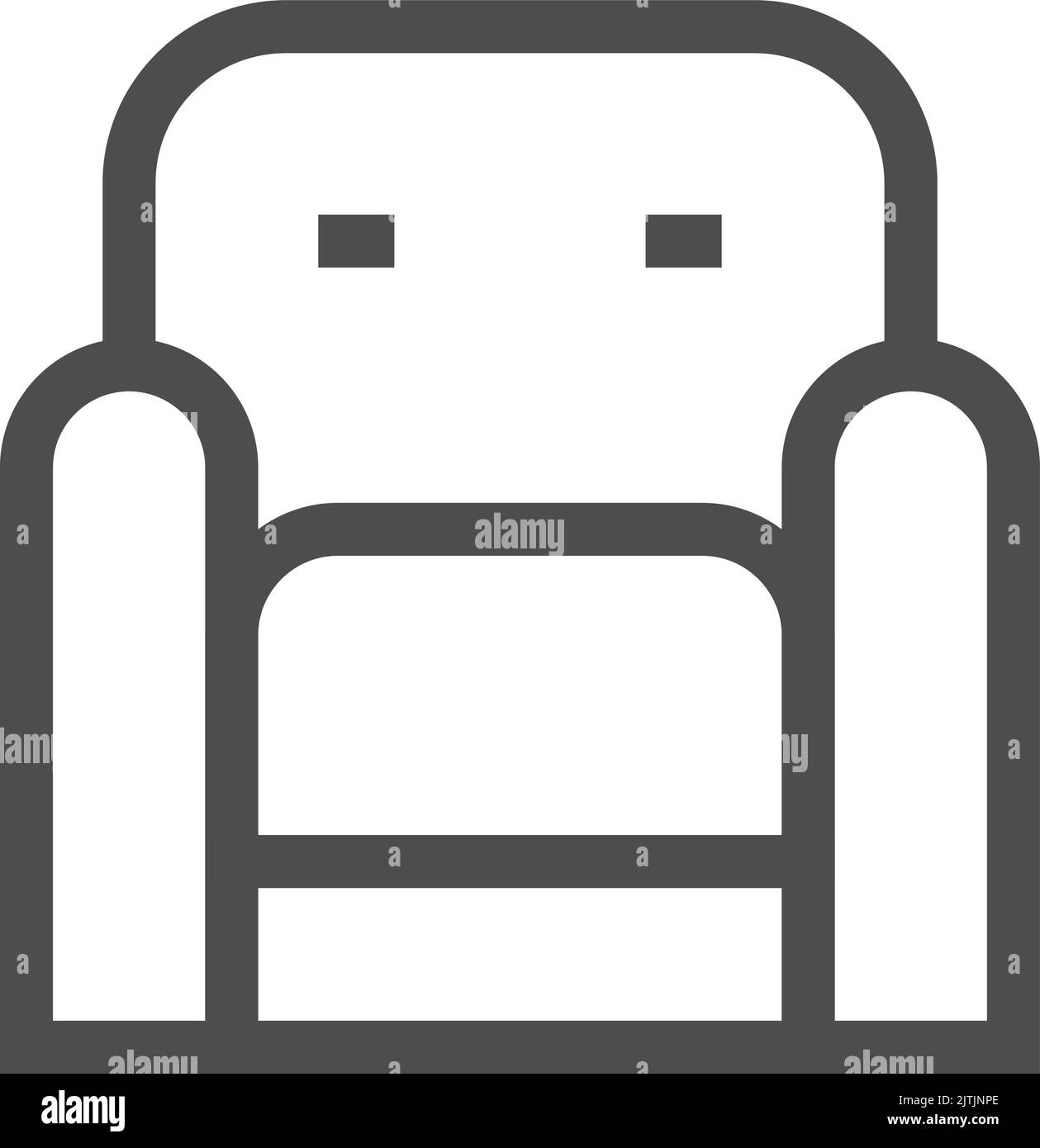 Icône de la ligne fauteuil. Symbole de siège confortable et confortable Illustration de Vecteur