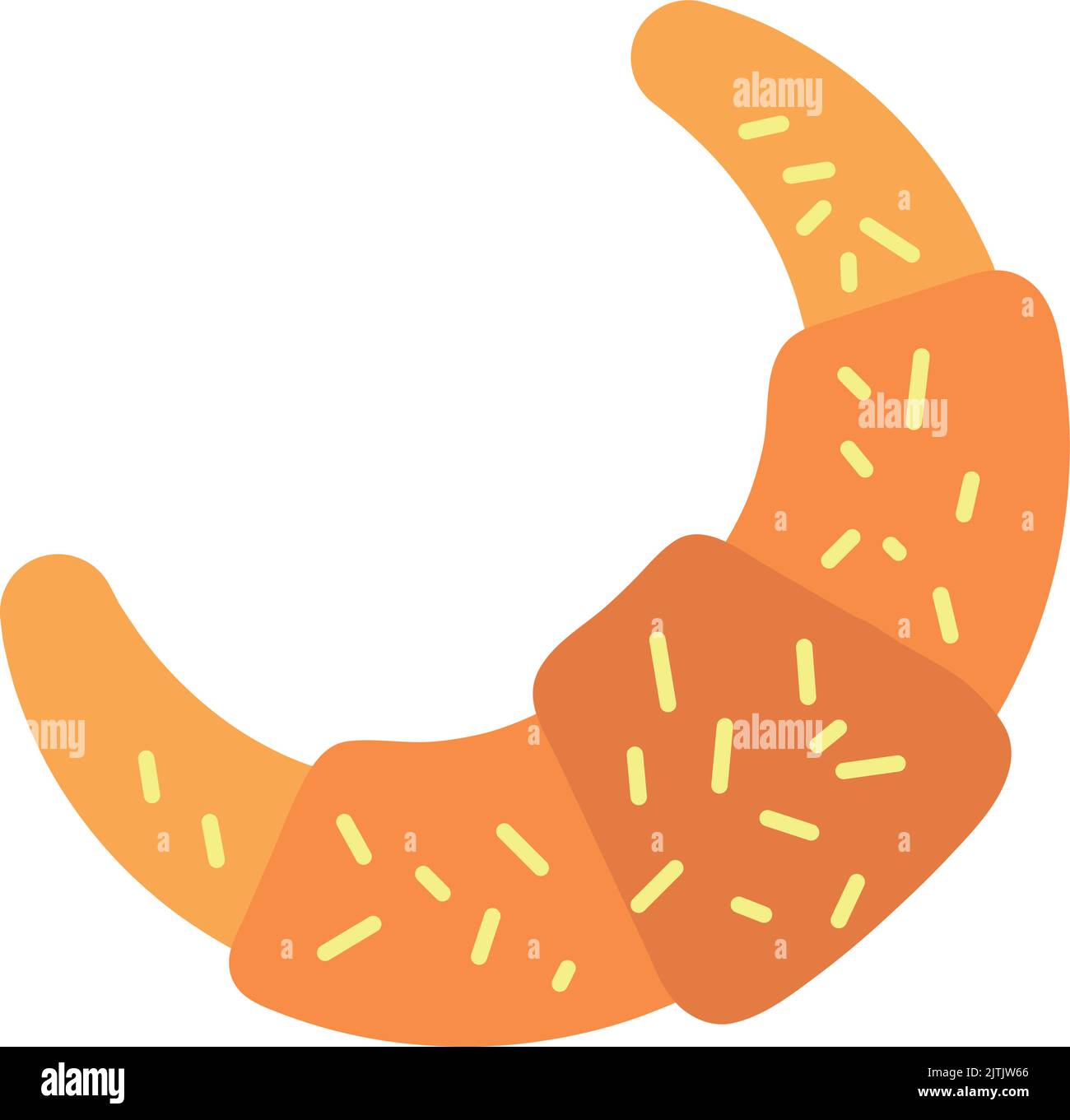 Icône croissant. Vue sur la boulangerie douce et fraîche Illustration de Vecteur