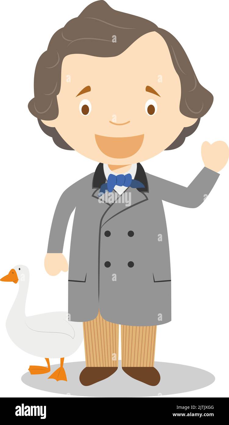 Personnage de dessin animé Hans Christian Andersen. Illustration vectorielle. Collection d'histoire pour enfants. Illustration de Vecteur Personnage de dessin animé Hans Christian Andersen. Illustration vectorielle. Collection d'histoire pour enfants. Illustration de Vecteur