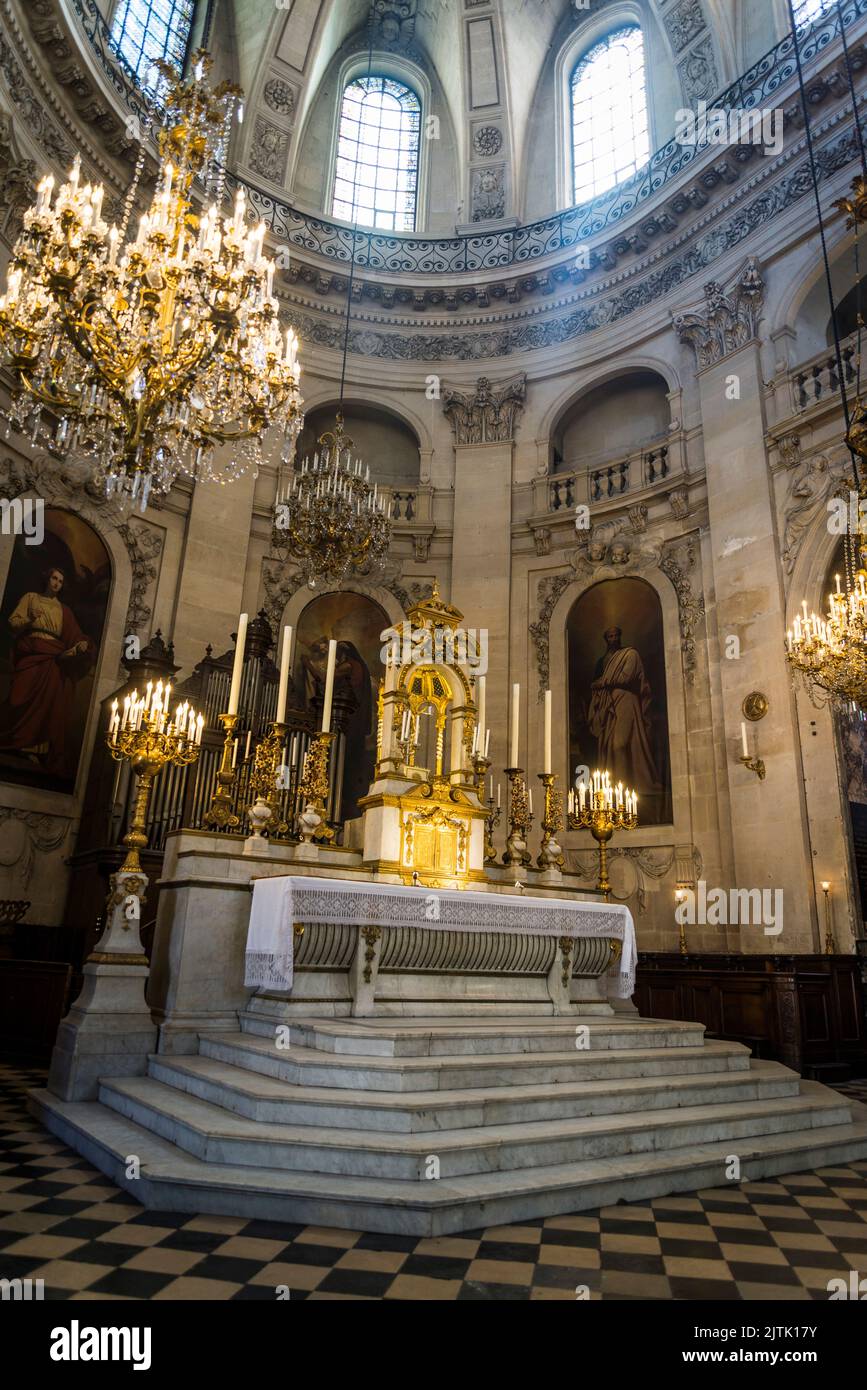 église Saint Paul Saint Louis Rue Saint Antoine Paris Intérieur de l'église Saint-Paul-Saint-Louis sur la rue Saint-Antoine