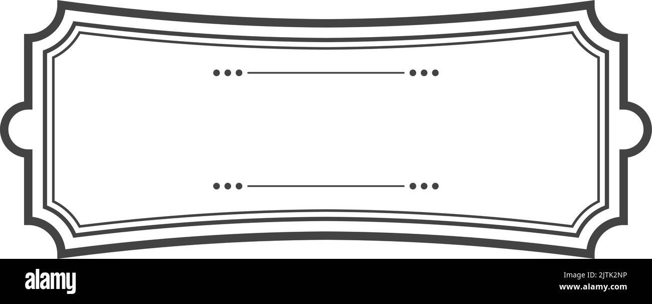 Modèle d'étiquette d'emballage vintage. Bordures rétro de la ligne noire Illustration de Vecteur