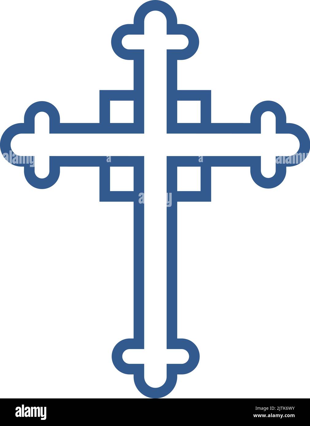Symbole de croix chrétienne décorative. Panneau de la Sainte trinité Illustration de Vecteur