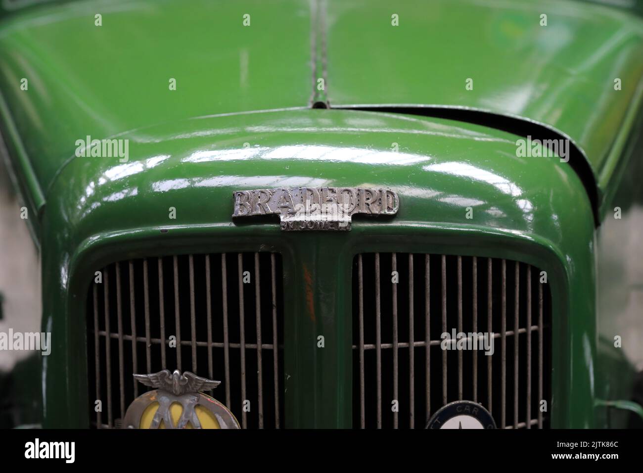 Voitures Jowett historiques dans le musée industriel de Bradford, à Calderville, West Yorkshire, Royaume-Uni Banque D'Images