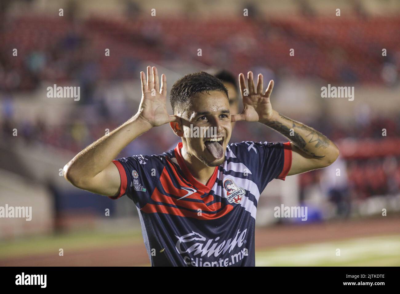 Cimarron de Sonora vs Atletico la Paz, pendant le match de football dans le cadre du 10 e jour du tournoi d'ouverture de la Liga Expancion MX sur 30 août 2022 à Hermosillo Mexique. (Photo de Luis GutierrezNortePhoto) Cimarron de Sonora vs Atletico la Paz, durante el juego de futbol como parte de la jornada 10 del torneo apertura de la Liga Expancion MX el 30 de agosto 2022 en Hermosillo Mexico. (Photo par Luis GutierrezNortePhoto) Banque D'Images