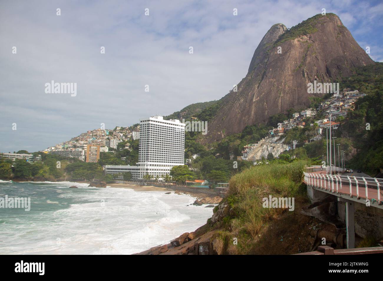 Plage de Vidigal (plage Sheraton) à Rio de Janeiro, Brésil. Banque D'Images