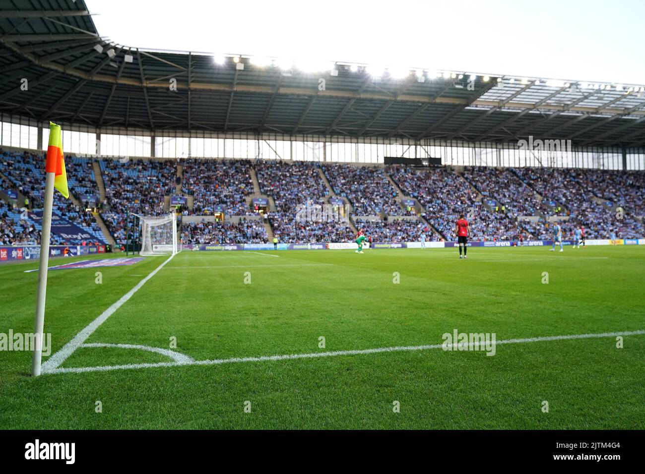Vue générale du terrain pendant le match de championnat Sky Bet à l'arène Coventry Building Society, Coventry. Date de la photo: Mercredi 31 août 2022. Banque D'Images