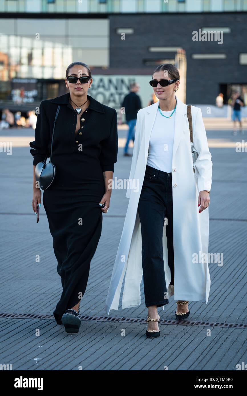 Street style - fotografate durante lo show di GANNI - Copenaghen Fashion week SS23 Banque D'Images