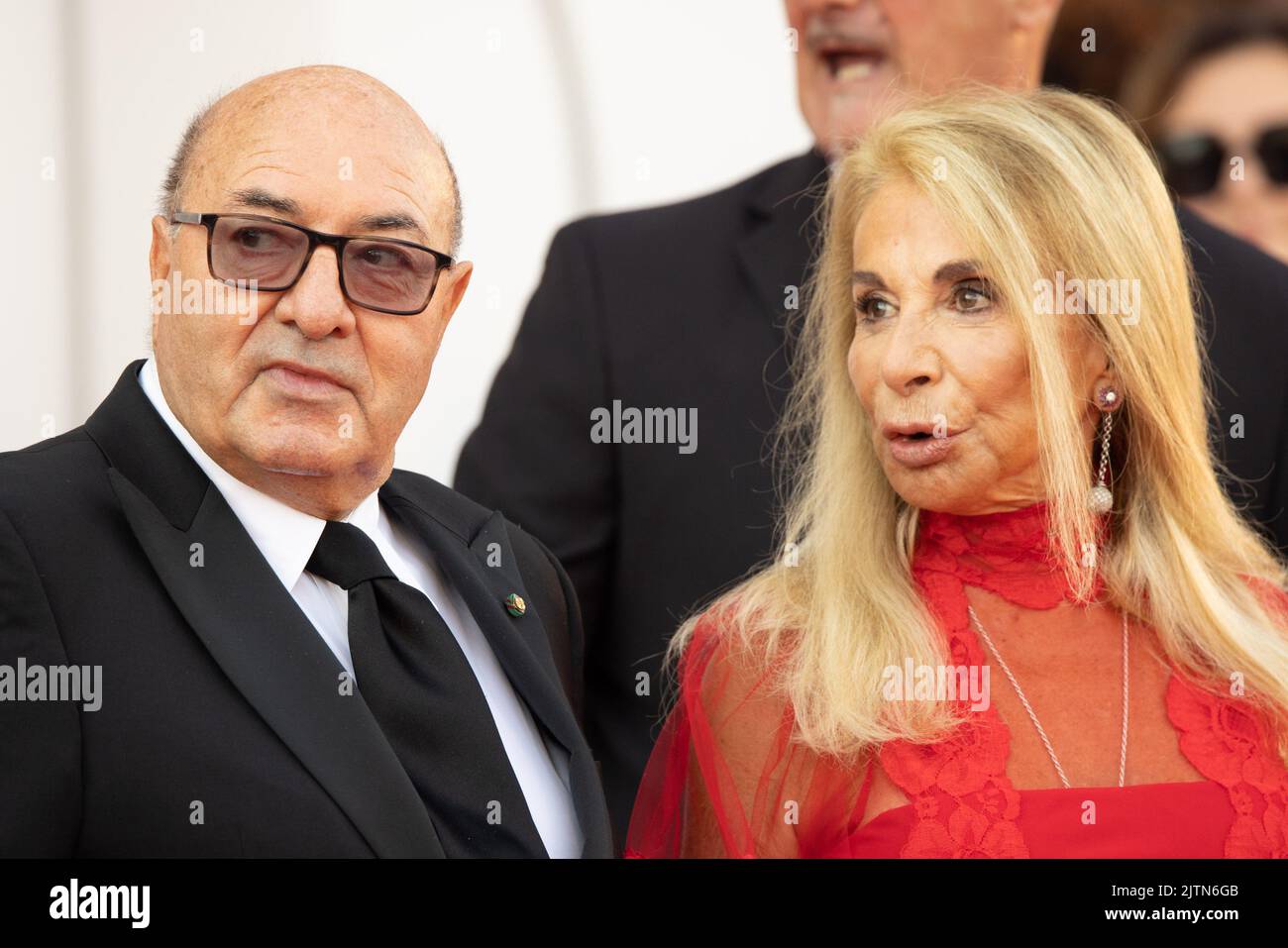 Lido Di Venezia, Italie. 31st août 2022. Dante Ferretti et Francesca Lo Schiavo assistent au film Netflix 'White Noise' et à la cérémonie d'ouverture du tapis rouge au Festival international du film de Venise 79th sur 31 août 2022 à Venise, Italie. © photo: Cinzia Camela. Crédit : Agence photo indépendante/Alamy Live News Banque D'Images