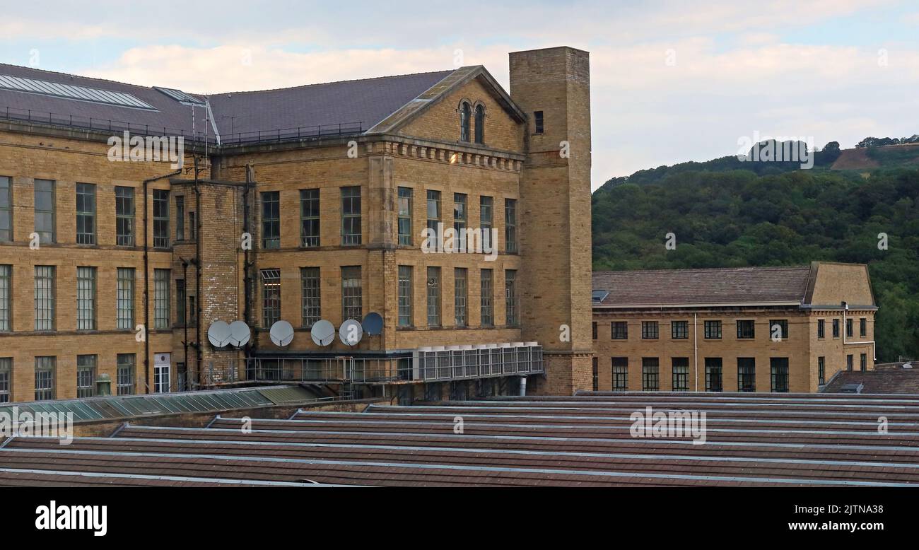 Saltaire, section intérieure et toiture de l'usine de sels, Shipley, Bradford, West Yorkshire, Angleterre, ROYAUME-UNI, Banque D'Images