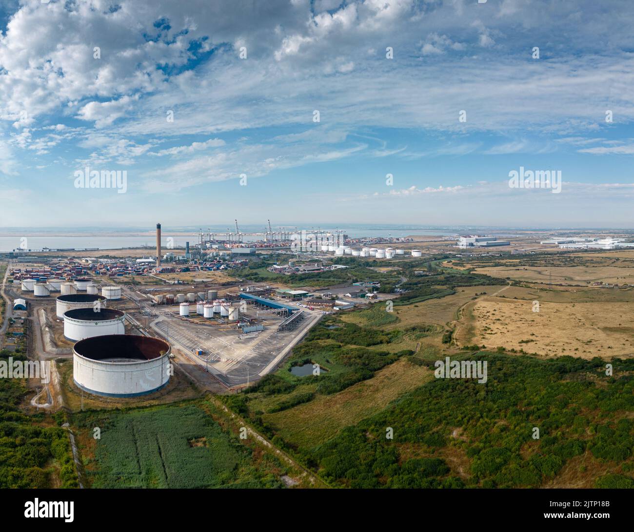 Coryton Silos Banque D'Images